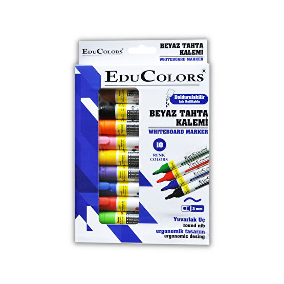 EDU COLORS Doldurulabilir Tahta Kalemi 10 Adet Set Tebeşir Fiyatı