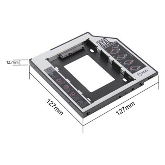 Efiks Bilişim 12.7 mm HDD Caddy Laptop DVD To SSD Kutu Sata HDD Kutuları Fiyatı