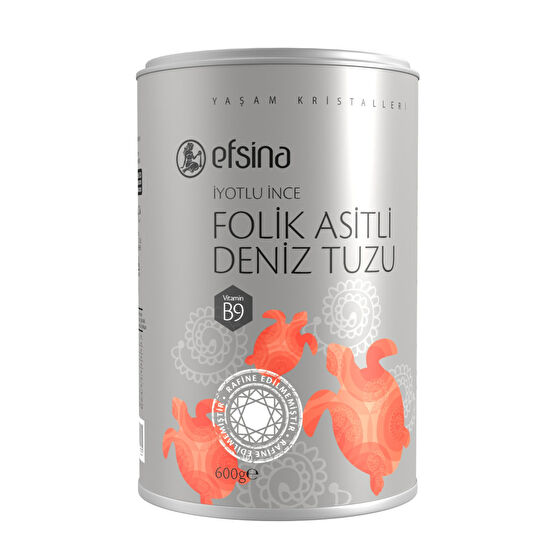 Efsina İyotlu İnce Folik Asitli Deniz Tuzu 600 G Tuz Fiyatı