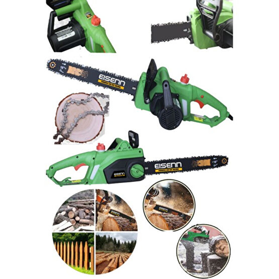 Eisenn Germany Technology W-Tech 5000 Green Elektrikli Ağaç Dal Odun Motoru Ağaç Kesme Makinesi Fiyatı