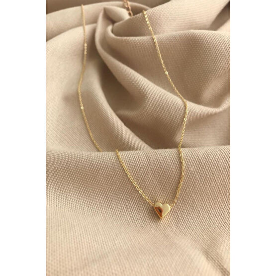 EK Design Minimal Kalpli Kolye Altın Renk 45 cm Beden Bijuteri Kolye Fiyatı