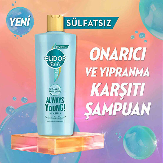 Elidor Şampuan 350 ml Collagen Sülfatsız Always Young
