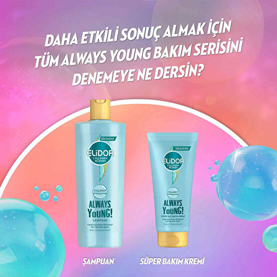 Elidor Şampuan 350 ml Collagen Sülfatsız Always Young