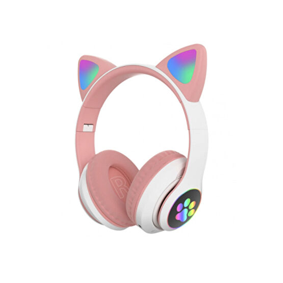 ELROND A+ Kalite Vilya Kedi Kulağı Detaylı Uyumlu Bluetooth Kablosuz Kulaklık Çocuk Oyuncu + Aux Kablo Kulak Üstü Kulaklık Fiyatı