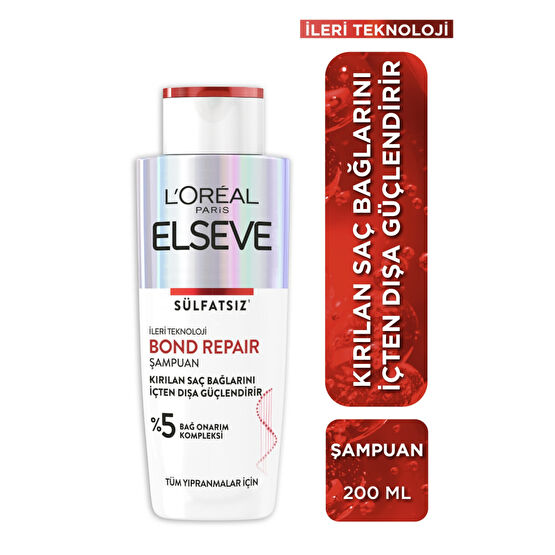 ELSEVE Bond Repair Tüm Yıpranmalar Için Saç Bağlarını Güçlendirici Şampuan 200ml Şampuan ve Saç Kremi Fiyatı