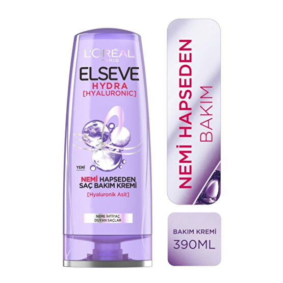 ELSEVE Hydra [hyaluronic] Nemi Hapseden Saç Bakım Kremi 390ml