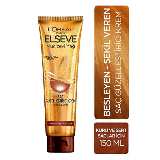ELSEVE Loréal Paris Mucizevi Yağ Saç Güzelleştirici Krem 150 ml - Kuru Ve Sert Saçlar Şampuan ve Saç Kremi Fiyatı