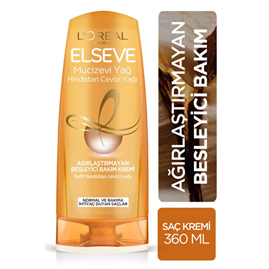ELSEVE Mucizevi Hindistan Cevizi Yağı Ağırlaştırmayan Besleyici Bakım Kremi 360 ml Şampuan ve Saç Kremi Fiyatı