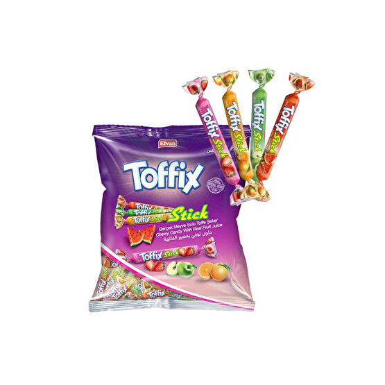 Elvan Toffix Stick Meyveli Mix Şeker 800 Gr. (1 Poşet) Şekerleme Sakız Fiyatı