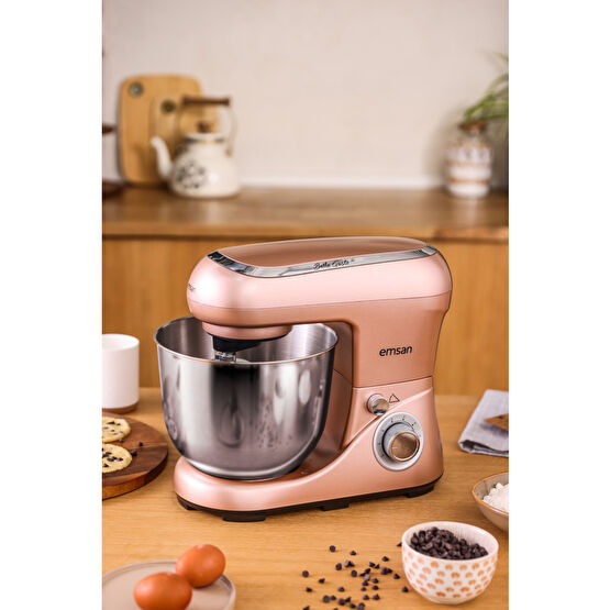 Emsan Bella Gusto Golden Pink Stand Mikser Mutfak Şefi 1300w 5 Lt Mikserler Fiyatı