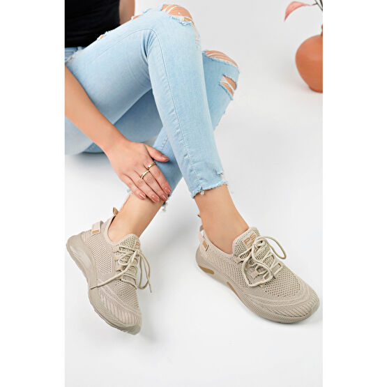 en7 Nude Unisex Triko Sneaker 4555 38 Beden