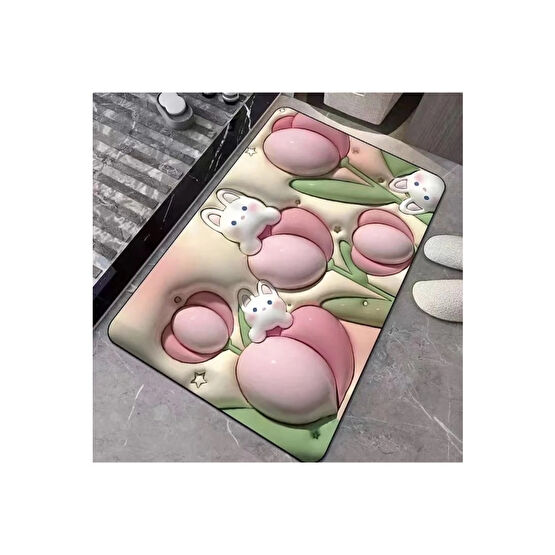 enfa ithalat 3d Su Emici Banyo Paspası Kaydırmaz Banyo Matı 38*58cm Banyo Tekstili Fiyatı