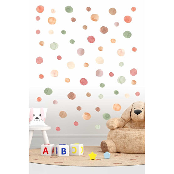 ENGINPRINT 5-3 Cm Renkli Nature Suluboya Puantiye Seti 102 Adet 35 x 50 Beden Duvar Stickerı Fiyatı
