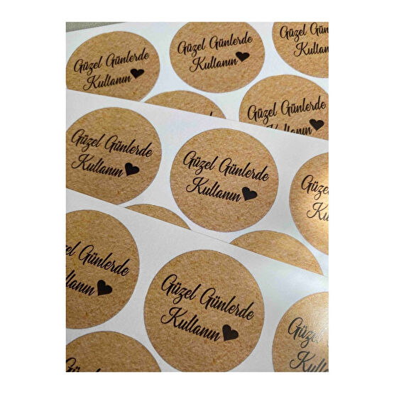 ENGINPRINT Kuşe Sticker (4x4cm) 78 Adet - Güzel Günlerde Kullanın- Kraft Görünümlü Hediyelik Eşya Fiyatı