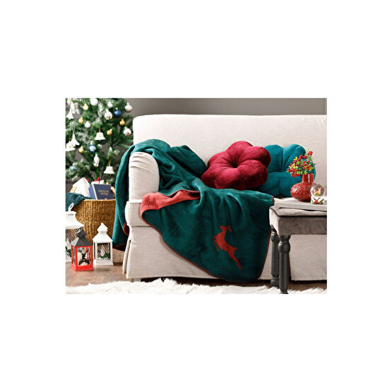 English Home Chic Akrilik Tv Battaniye 130x170 Cm Yeşil-kırmızı Battaniye Fiyatı