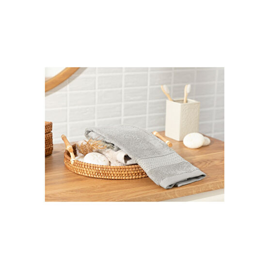 English Home Deluxe Pamuklu Low Twist El Havlusu 30x50 Cm Gri Banyo Havlusu Fiyatı