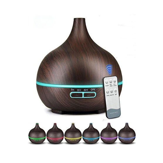 E.O.T Siyah 7 Led Işıklı Aromatik Oda Kokusu Hava Nemlendirici 550 ml Koyu Kahve Aroma Difüzörü Hava Temizleme - Nemlendirme Cihazları Fiyatı