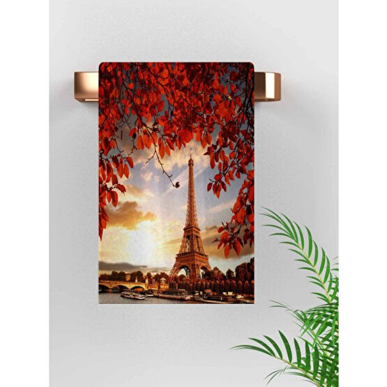 Erayshome Paris Desenli El Havlusu - Kırmızı - 50 x 90 cm Nevresim Takımı Fiyatı