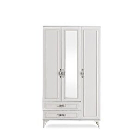 Erezoğulları Irmak 3 Kapılı 2 Çekmeceli Gardrop Elbise Dolabı 120x48x195cm Bebek Odası Gardırop Fiyatı
