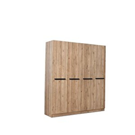 Erezoğulları Mercan Mdf 4 Kapılı 2 Çekmeceli Gardrop Elbise Dolabı 160x53x216cm Ceviz Bebek Odası Gardırop Fiyatı
