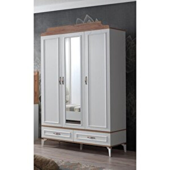 Erezoğulları Modern Trend 3 Kapılı 2 Çekmeceli Gardırop Elbise Dolabı 130x55x212cm Bebek Odası Gardırop Fiyatı
