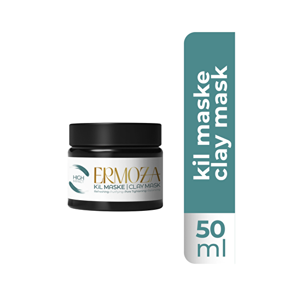 Ermoza Kozmetik High Impact - Siyah Nokta & Akne Karşıtı - Gözenek Sıkılaştırıcı - Arındırıcı Kil Maskesi 50ml