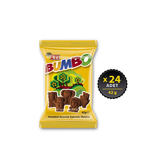 Eti Bumbo Portakal Aromalı Kakaolu Bisküvi 42 g x 24 Adet Kraker ve Kurabiye Fiyatı