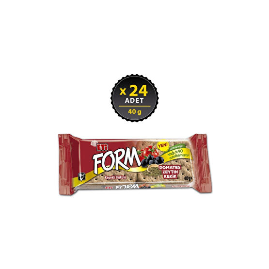 Eti Form Domatesli Zeytinli Ve Kekikli Kepekli Bisküvi 40 G X 24 Adet Kraker ve Kurabiye Fiyatı