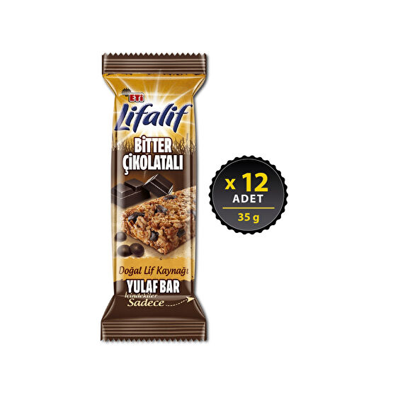 Eti Lifalif Bitter Çikolatalı Yulaf Bar 35 g x 12 Adet Atıştırmalık Fiyatı