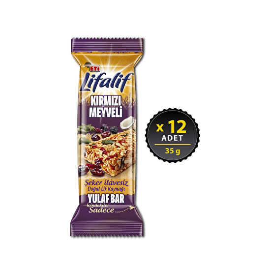 Eti Lifalif Kırmızı Meyveli Yulaf Bar 35 g x 12 Adet Atıştırmalık Fiyatı