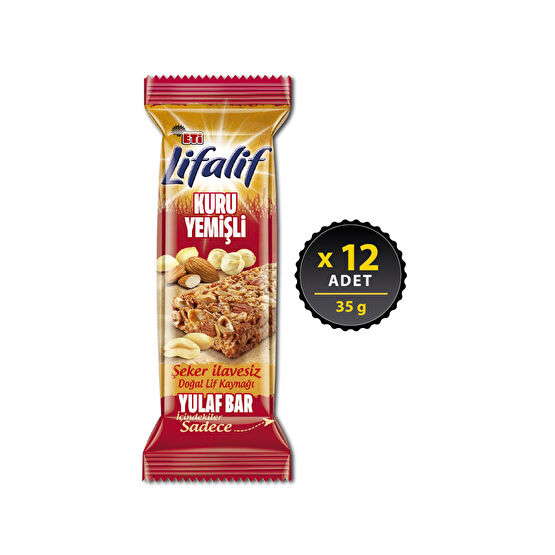 Eti Lifalif Kuru Yemişli Yulaf Bar 35 g x 12 Adet