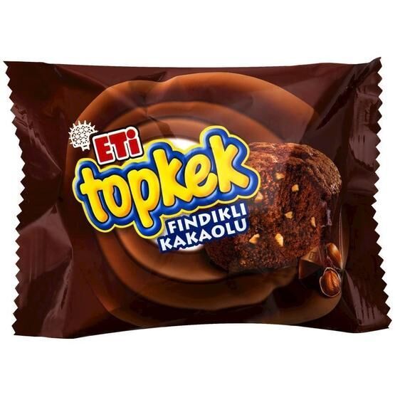 Eti Topkek 24x35 gr Kakaolu Fındıklı Kek