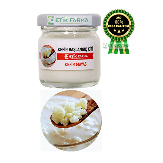 ETİK-FARMA Özel Üretim Organik Kafkas Süt Kefir Mayası [ Canlı Kefir Taneleri ] Ayran Fiyatı