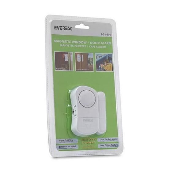 EVEREST EG-9806 Manyetik Güvenlik Pencere Kapı Alarmı Beyaz