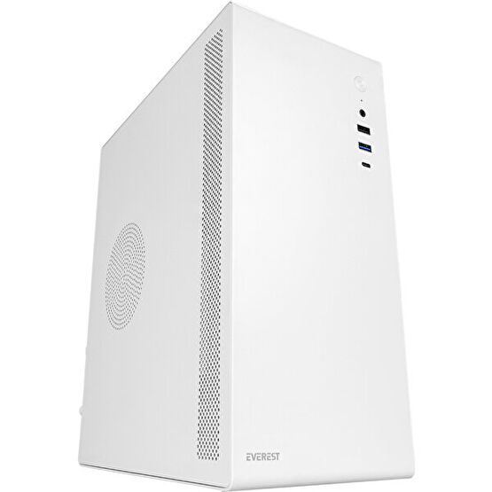 Everest K250 Peak 250W Mıcro Psu Beyaz Usb3.0+Usb2.0+Type-C+Hd Audıo Kompakt Mid-T Pc Kasası PC Kasaları Fiyatı