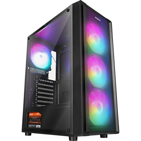 Everest Mıdıon Mesh Peak 350W 4*120MM Rainbow Fanlı Temperli Camlı Mid-T Gaming Oyuncu Kasası PC Kasaları Fiyatı