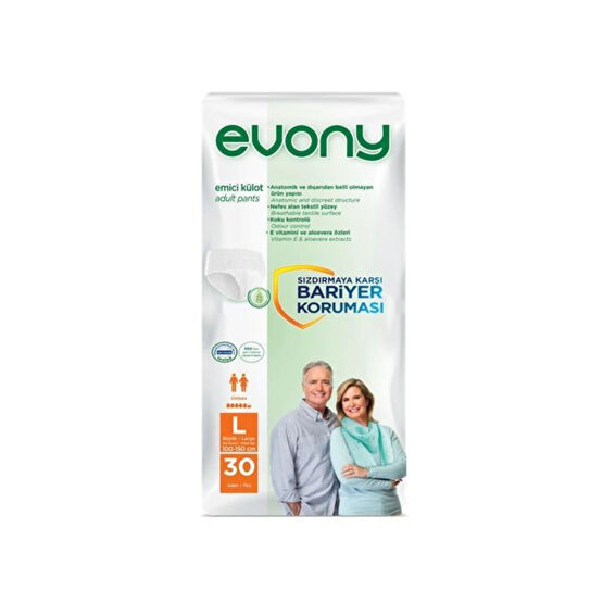 Evony Emici Külot Büyük Large 5.5 Damla 30lu 1 Paket Hasta Bezi