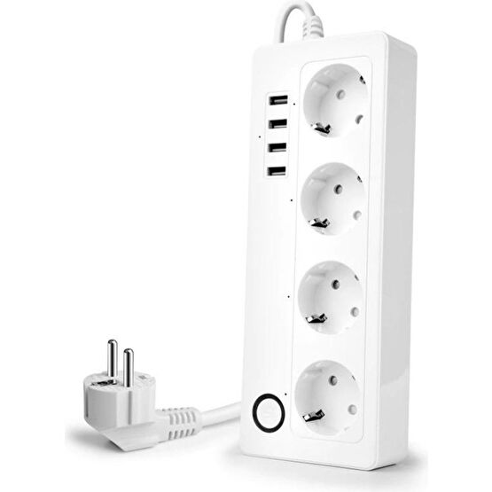 Exeo Akıllı Wifi Uzatma Kablolu 4 Port USB Hızlı Şarj ve Priz - 1 Adet Prizler Fiyatı