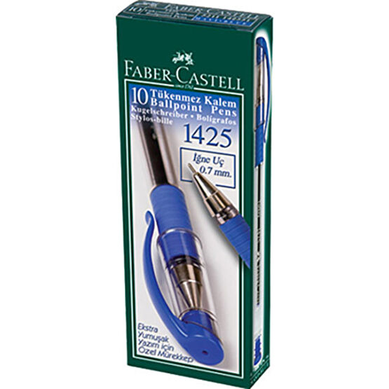 Faber Castell 10 Lu Paket Mavi 1425 Iğne Uçlu Tükenmez Kalem