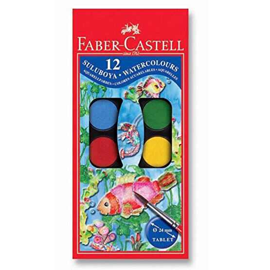 Faber Castell 12 Renk Sulu Boya Küçük Boy Sulu Boya Fiyatı