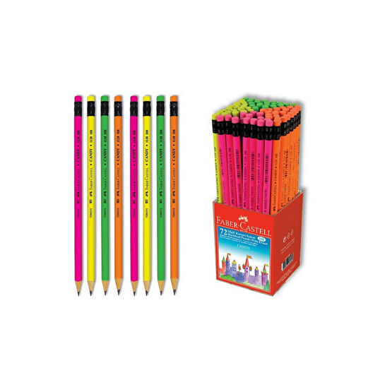 Faber Castell Faber Candy Silgili Yuvarlak Kurşun Kalem 12 Li Paket (5244112800) Kurşun (Ahşap) Kalem Fiyatı