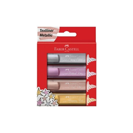 Faber Castell Faber Fosforlu Kalem Metalik Renkler 4 Lü Set (f154640) Fosforlu Kalem Fiyatı