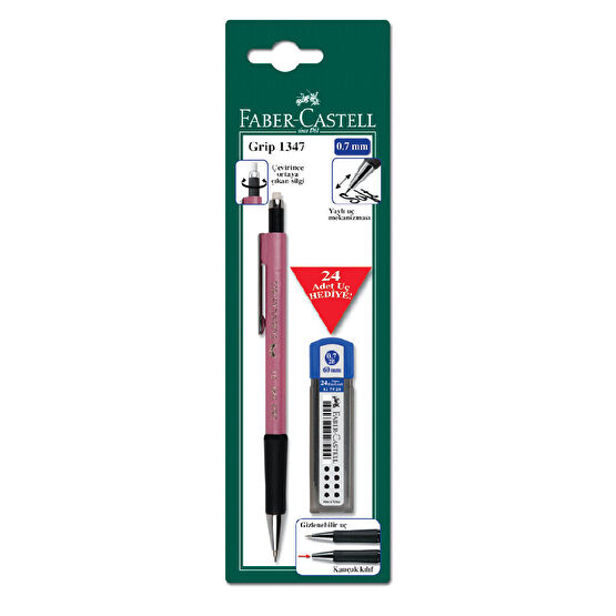 Faber Castell Grip 1347  Renkler 0,7 + 0,7 Min 60mm Mekanik Kurşun (Versatil) Kalem Fiyatı