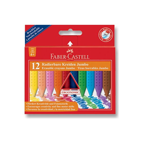 Faber-Castell Grip Jumbo Mum Boya 12 Renk Mum Boya Fiyatı