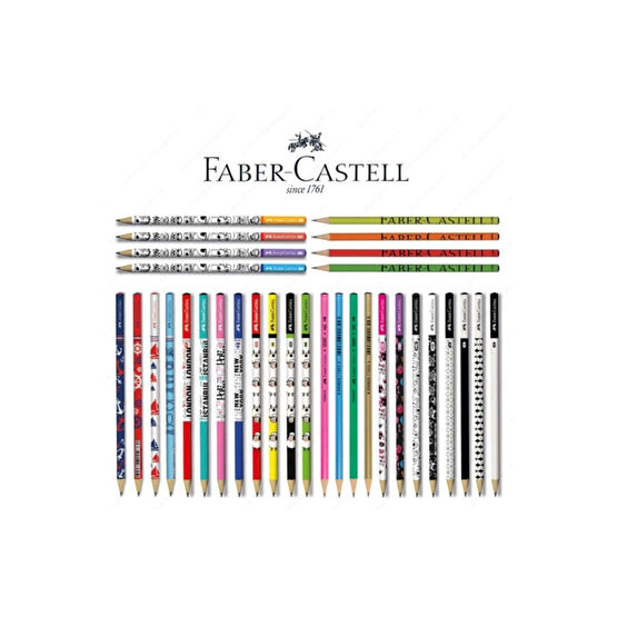 Faber Castell Lüx Mercanlı Karışık Yuvarlak Kurşun Kalem 12 Adet Kurşun (Ahşap) Kalem Fiyatı