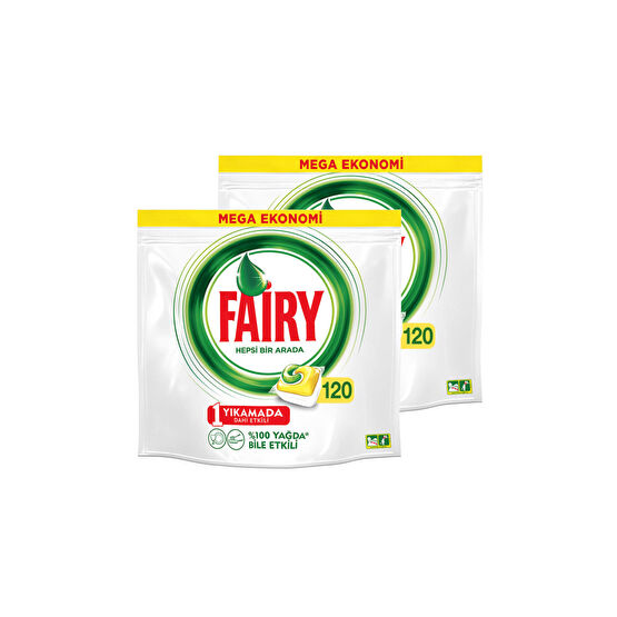 Fairy Hepsi Bir Arada Bulaşık Makinesi Kapsülü Limon 120 Yıkama 2 Adet Bulaşık Yıkama Fiyatı