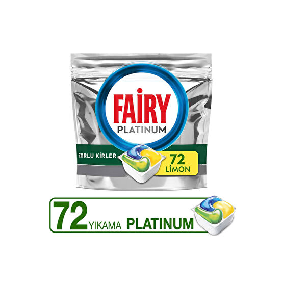 Fairy Platinum Bulaşık Makinesi Deterjanı Kapsülü/Tableti 72 Yıkama Limon Kokulu Bulaşık Yıkama Fiyatı