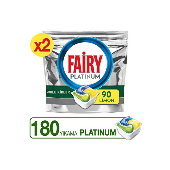 Fairy Platinum Bulaşık Makinesi Kapsülü 90 Lı X 2 Adet