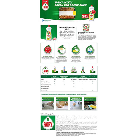 Fairy Sıvı Bulaşık Deterjanı 2600 ml Limon