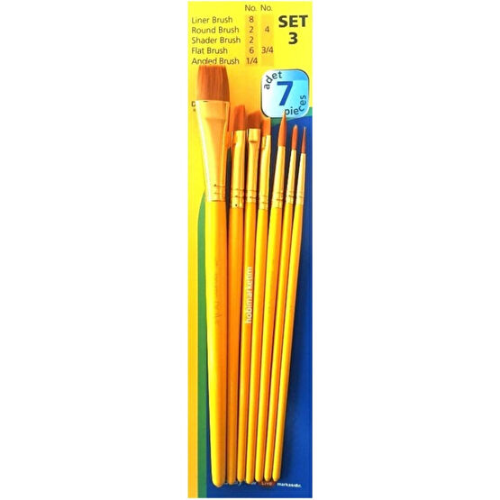 Fanart Academy 7li Sentetik Kıl Fırça Seti Set 3 / 7500.s3 Yardımcı Malzeme Fiyatı